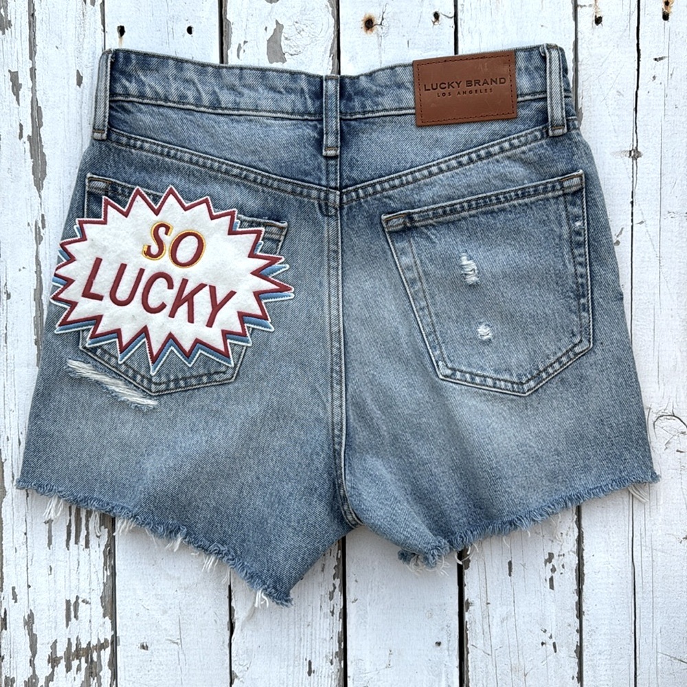 Lucky Brand “So Lucky” High Rise Cut Off Shorts